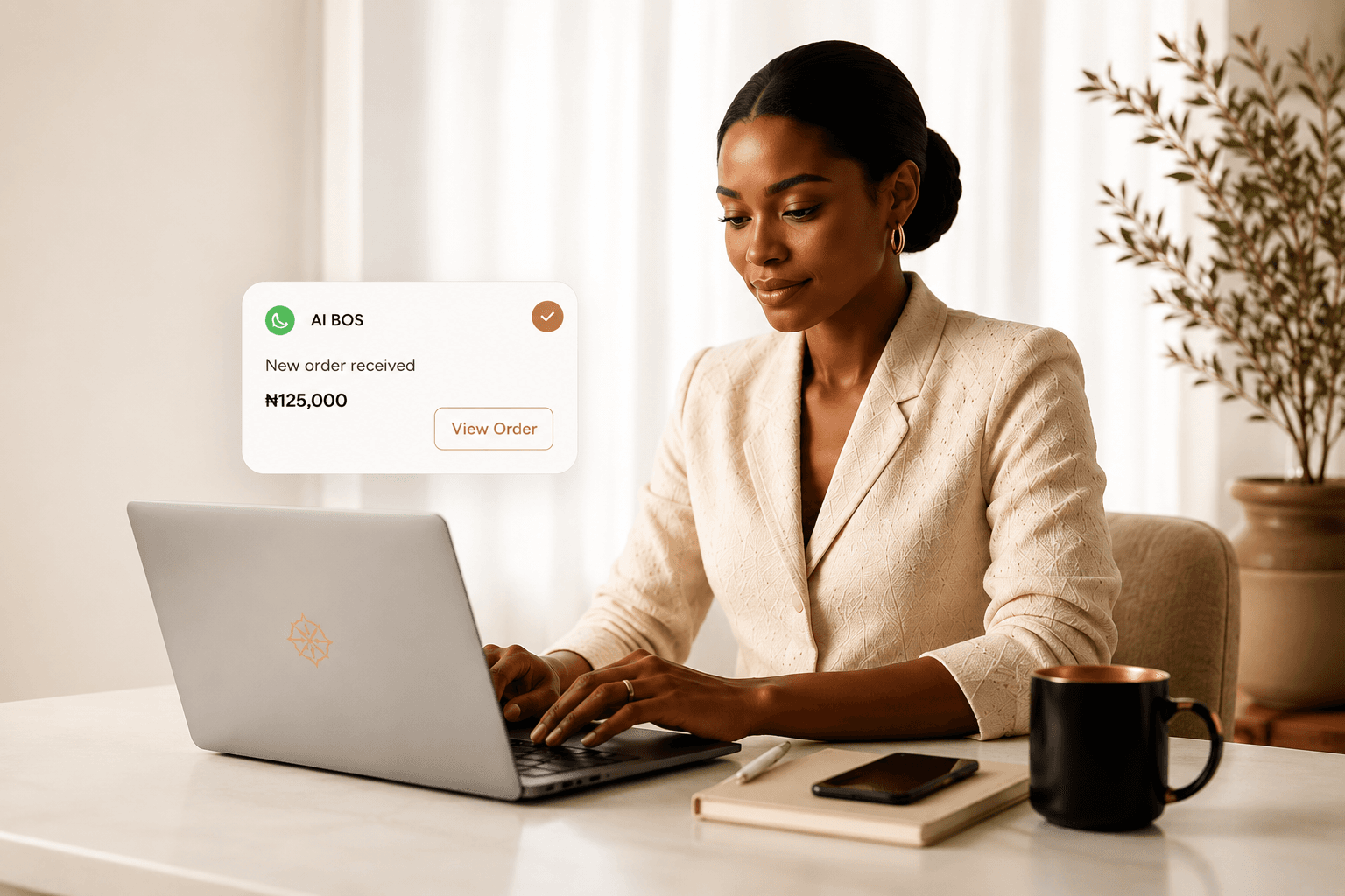 Business owner using SalePilot to coordinate customer conversations